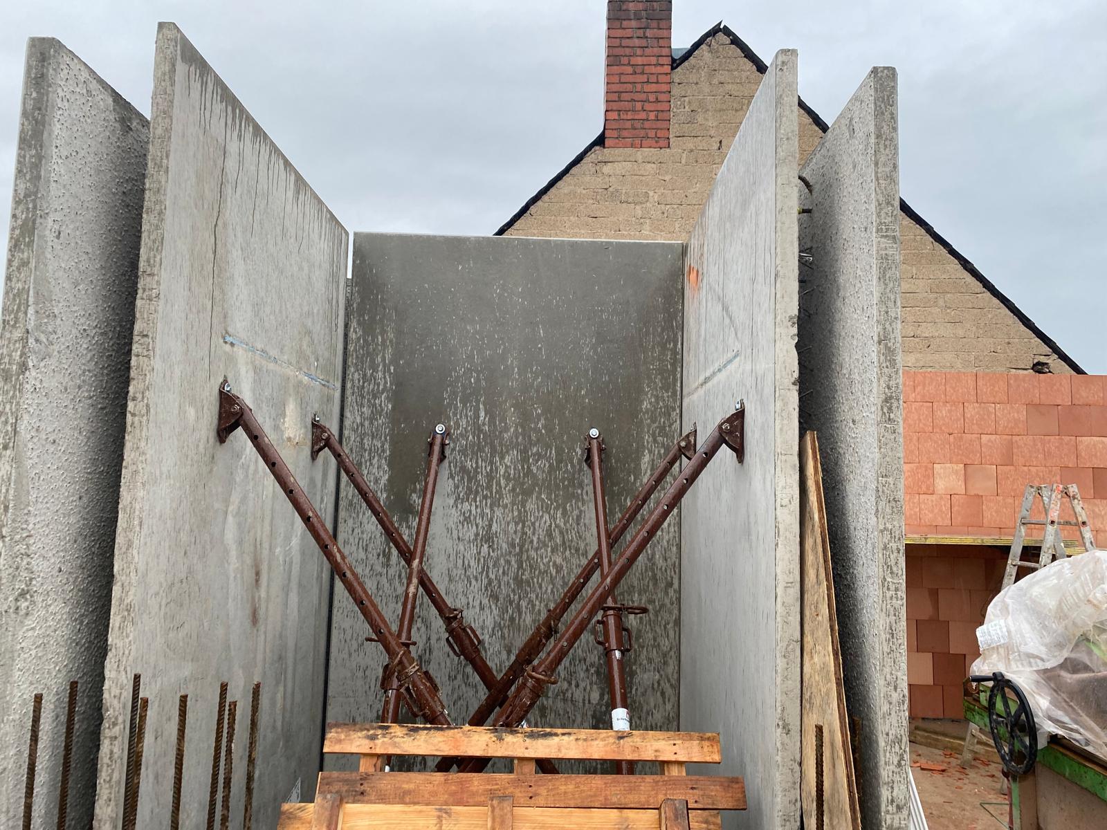 Betonwände Schalung Bewehrung